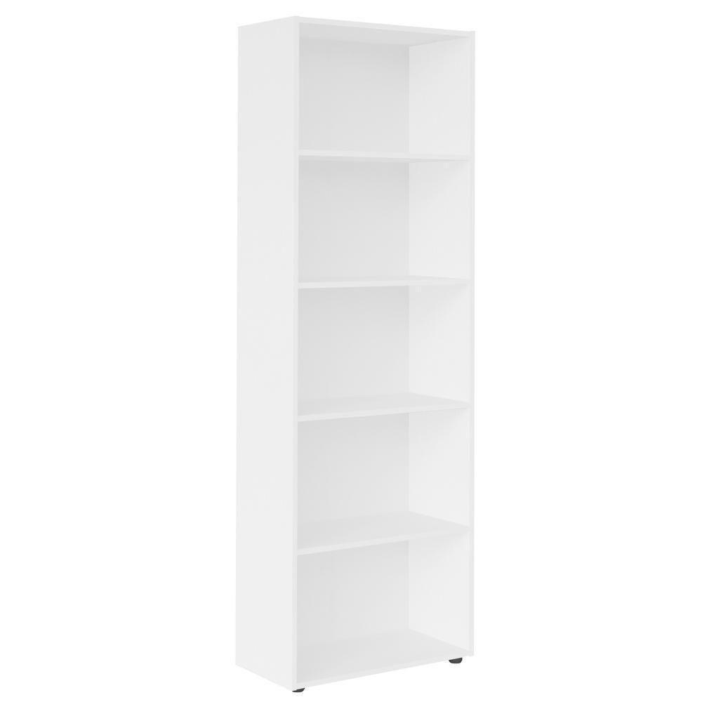 Estante Livreiro 5 Prateleiras 180x60 Cm Branco Arly Branco - 2