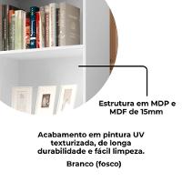 Estante Livreiro 5 Prateleiras 180x60 Cm Branco Arly Branco - 6