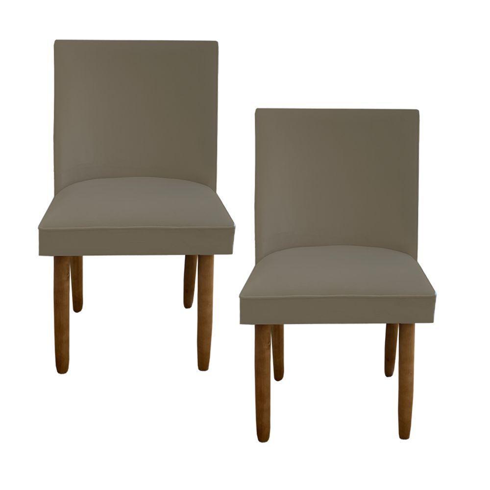 Kit 02 Cadeiras Para Sala De Jantar Tóquio Pés Palito Suede Marrom Rato D'classe Decor - 1