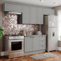 Cozinha Modulada 4 Pecas 280 Cm Ce757 Americana Cinza Henn - 2