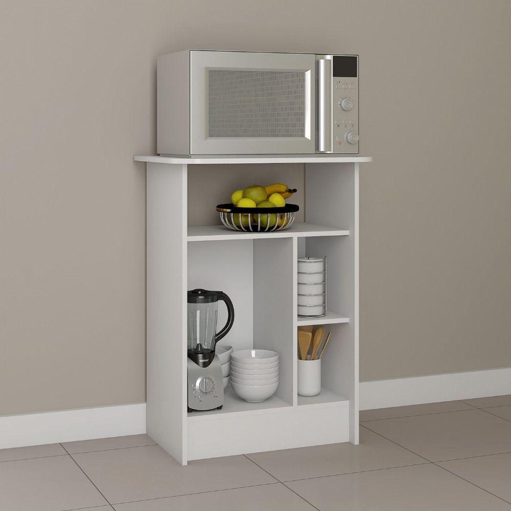 Balcão Multiuso Gramado 1 Porta Branco Atualle - 3