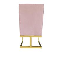Kit 08 Cadeiras Para Sala De Jantar Ana Base De Ferro Suede Rosa Bebê D'classe Decor