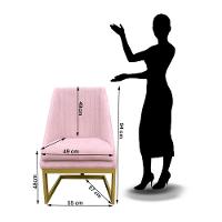 Kit 08 Cadeiras Para Sala De Jantar Ana Base De Ferro Suede Rosa Bebê D'classe Decor - 6