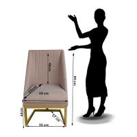 Kit 08 Cadeiras Para Sala De Jantar Ana Base De Ferro Linho Bege D'classe Decor - 5