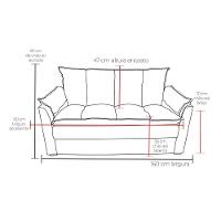 Sofá Small 3 Lugares Conforto 160cm Suede Cobre Herrero Decor Cobre - 4