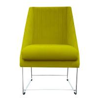 Kit 06 Cadeiras Ana Base De Ferro Prata Suede Amarelo D'classe Decor - 2