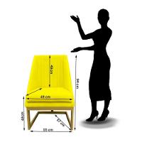 Kit 08 Cadeiras Para Sala De Jantar Ana Base De Ferro Suede Amarelo D'classe Decor - 6