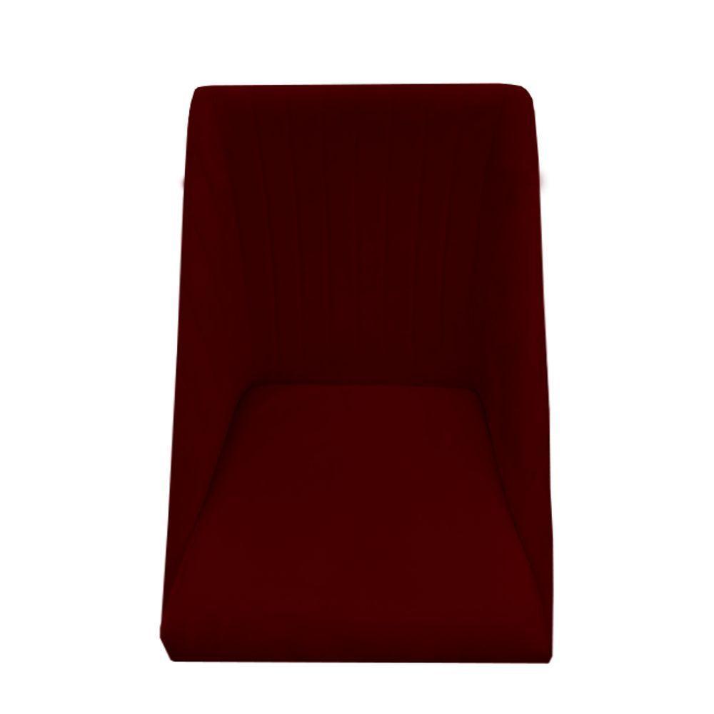 Cadeira Para Sala De Jantar Ana Pés Palito Suede Marsala D'classe Decor - 3