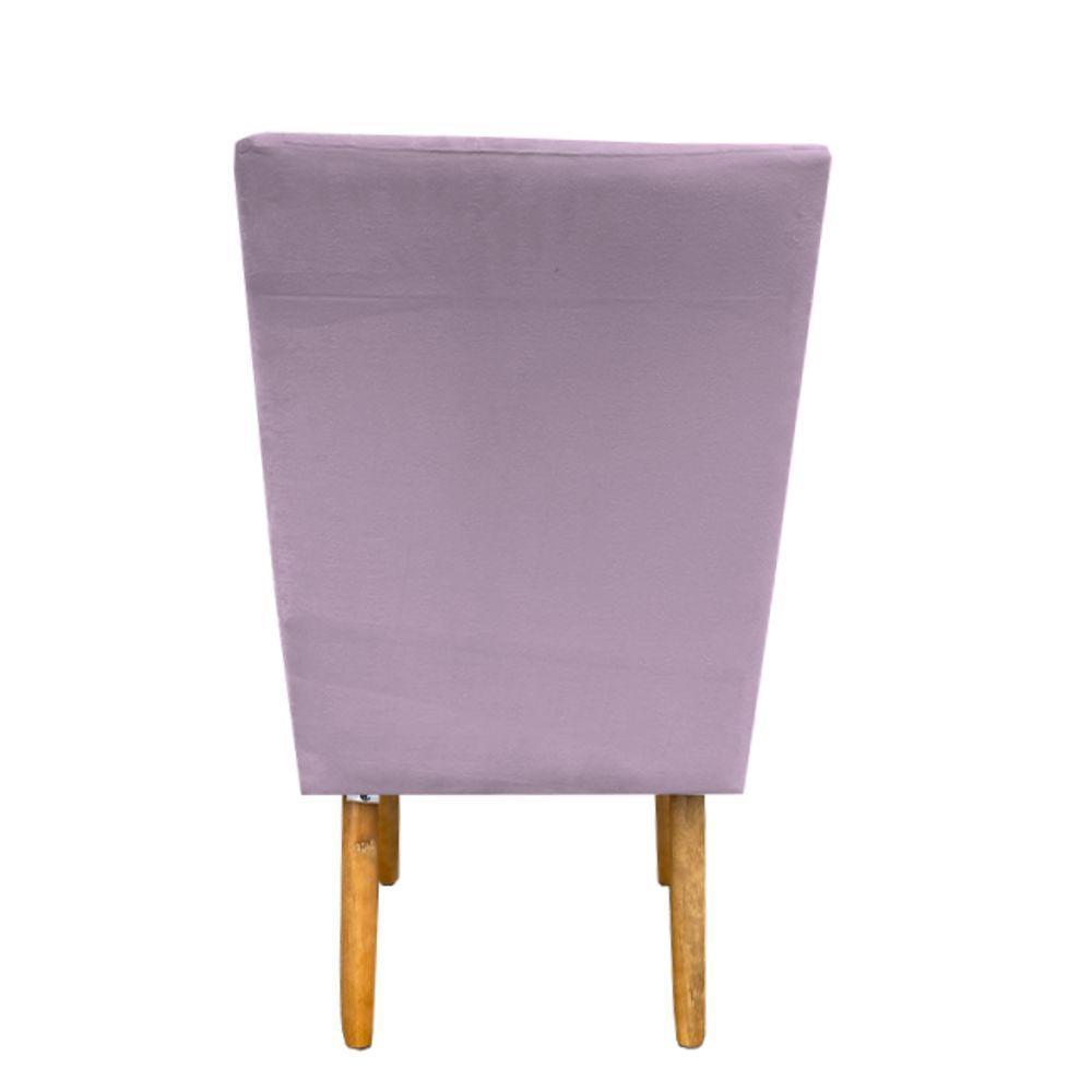 Kit 02 Cadeiras Para Sala De Jantar Ana Pés Palito Suede Rosa Bebê D'classe Decor - 5