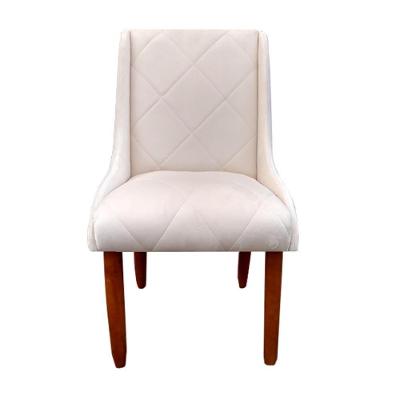 Cadeira Para Sala De Jantar Lizz Pés Palito Veludo Bege D'classe Decor