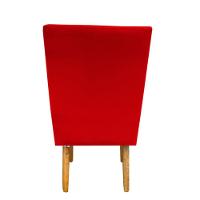 Kit 06 Cadeiras Para Sala De Jantar Ana Pés Palito Suede Vermelho D'classe Decor - 5