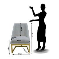 Kit 04 Cadeiras Para Sala De Jantar Ana Base De Ferro Suede Bege D'classe Decor - 6