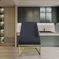 Kit 08 Cadeiras Para Sala De Jantar Ana Base De Ferro Veludo Grafite D'classe Decor - 7