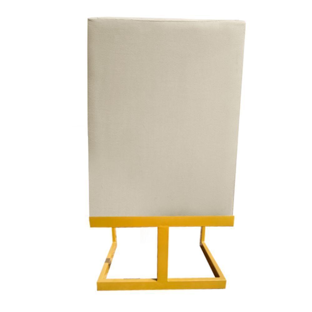 Kit 06 Cadeiras Para Sala De Jantar Ana Base De Ferro Veludo Bege D'classe Decor - 5