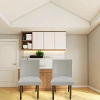 Cadeira Para Sala De Jantar Tóquio Pés Palito Suede Bege D'classe Decor - 5