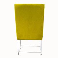 Kit 04 Cadeiras Ana Base De Ferro Prata Suede Amarelo D'classe Decor - 5