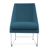 Kit 08 Cadeiras Ana Base De Ferro Prata Suede Azul Tiffany D'classe Decor - 2