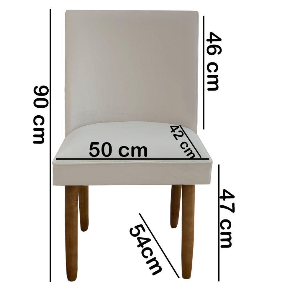 Kit 02 Cadeiras Para Sala De Jantar Tóquio Pés Palito Suede Bege D'classe Decor - 5