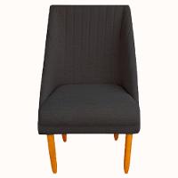 Kit 08 Cadeiras Para Sala De Jantar Ana Pés Palito Linho Grafite D'classe Decor - 2