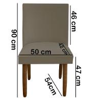 Kit 06 Cadeiras Para Sala De Jantar Tóquio Pés Palito Suede Marrom Rato D'classe Decor - 5