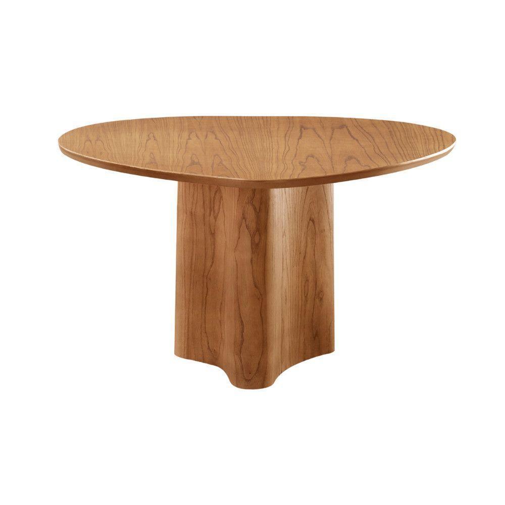 Mesa Selene 135cm Tampo Orgânico Laminado Moderna Mobília Cinamomo Imbuia Nat - 1