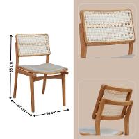 Sala De Jantar Mesa Ellis Com 8 Cadeiras Eva Premium Luna Off White Imbuia Nat