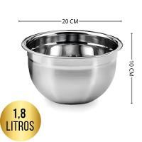 Tigela Inox Bowl Multiuso Profissional - 20cm - 8