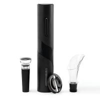 Abridor De Vinho Elétrico A Pilhas Com Acessórios Premium Preto - 2