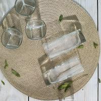 Jogo 6 Copos Quadrado Texas Vidro 320ml - Elegância e Versatilidade - 6