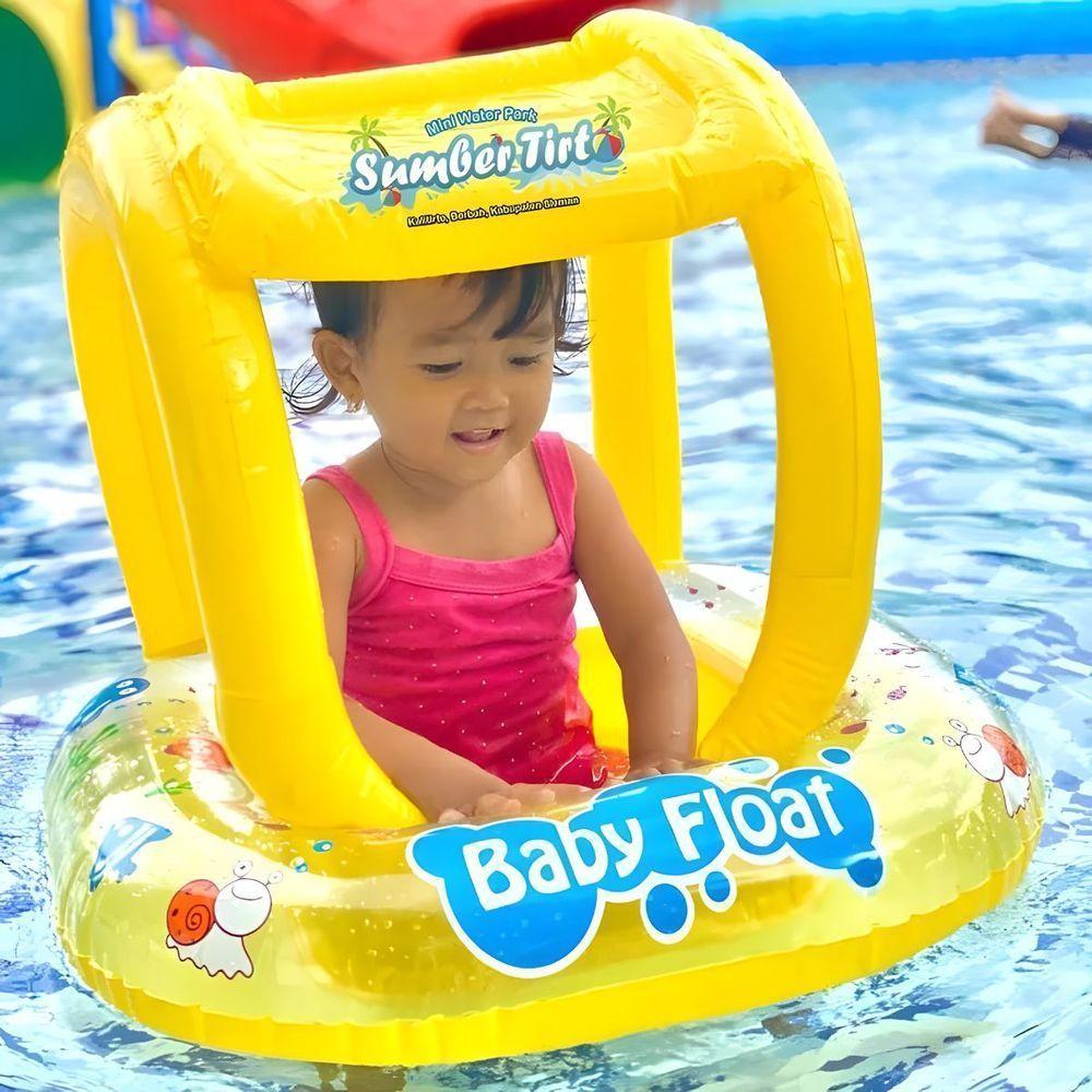 Boia Inflável Com Cobertura E Assento Para Bebê - Proteção Total - 2