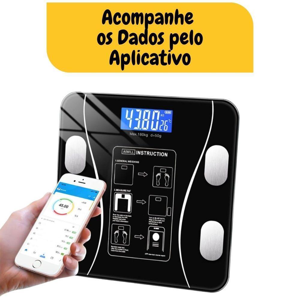 Balança Digital Com Bioimpedância Bluetooth - Alta Precisão - 3
