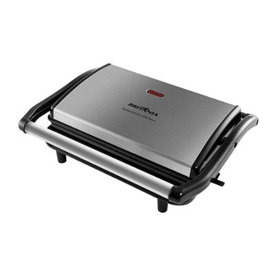 Grill e Sanduicheira Britânia BGR27I Press 2 em 1 Inox 850W Preto 220V