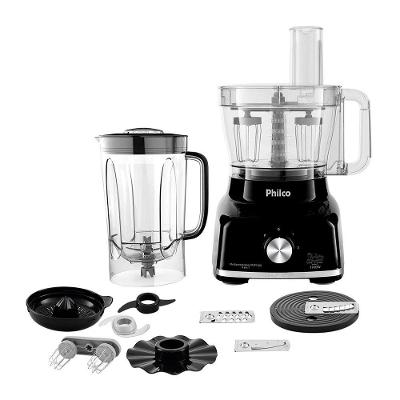 Multiprocessador De Alimentos Philco Pmp1600p 9 Em 1 1700w Preto 220v