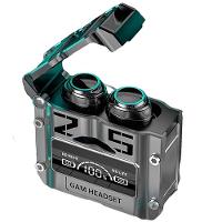 Fone De Ouvido M25 Bluetooth Wireless V5.3 Gamer Com Microfone E Display Led Power Bank - Prata - 1