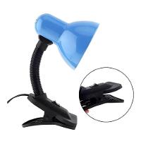 Luminária Articulada Azul Com Garra Presilha Bivolt E27 Para Escritório E Estudo - 3