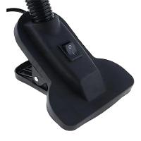 Luminária Articulada Azul Escuro Com Garra Presilha Bivolt E27 Para Escritório E Estudo