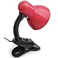 Luminária Articulada Vermelha Com Garra Presilha Bivolt E27 Para Escritório E Estudo - 2