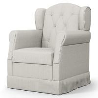 Poltrona De Amamentação Balanço Lucy P04 Linho Off White - Mpozenato - 1