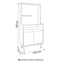 Armário De Cozinha 2 Portas Cantinho Do Café 70cm Bella M24 Branco - Mpozenato