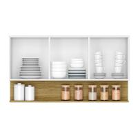 Armario De Cozinha Suspenso Line 120 Cm Com 3 Portas Supremo Freijó - 2