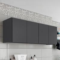 Armário Aéreo Multiuso Lavanderia 118cm Monna Grafite Z34 - Mpozenato - 2