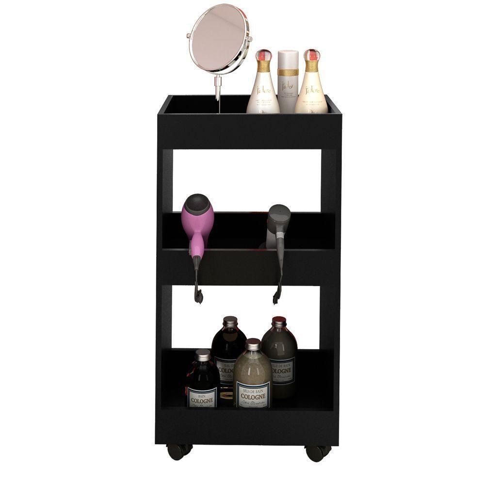 Armário Multiuso Para Salão Barbearia Com Rodízios L03 Seul - Mpozenato Branco - 2