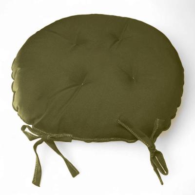 Assento Para Cadeira Almofada Futon 40x40 Redondo Bege Escuro