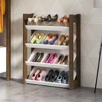 Armário Multiuso Sapateira Az1025 Branco-nogal - Tecno Mobili - 2