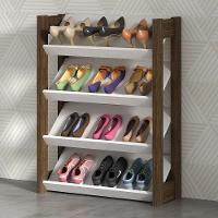 Armário Multiuso Sapateira Az1025 Branco-nogal - Tecno Mobili - 4