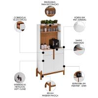 Armário Multiuso Cantinho Do Café Nay C14 Branco-cedro - Mpozenato - 3