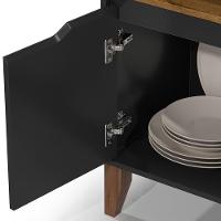 Armário Multiuso Cantinho Do Café 71cm Flow Preto-freijó - Ej Móveis - 2