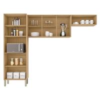 Armário De Cozinha Versalhes Com 9 Portas Freijó Gris - 5