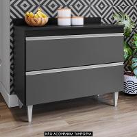 Balcão De Cozinha 100cm Sem Tampo Julia Z34 Preto-grafite - Mpozenato - 2