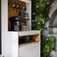 Armário Multiuso Cantinho Do Café 71cm Flow Branco-freijó - Ej Móveis - 6